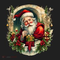 Christmas Spirit Santa Illustration Beanie thumb 2