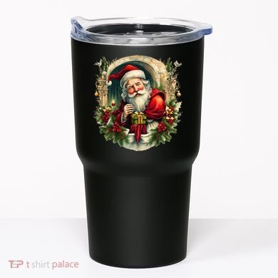 Christmas Spirit Santa Illustration Tumbler