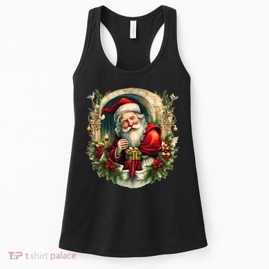 Christmas Spirit Santa Illustration Women's Tank Top