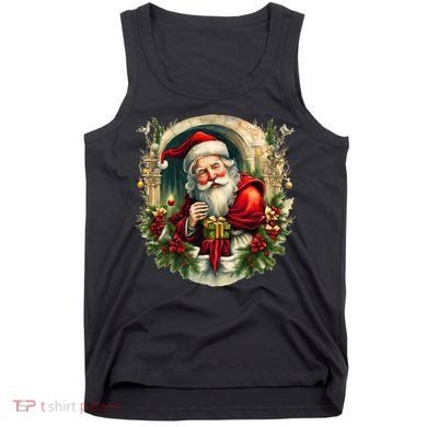 Christmas Spirit Santa Illustration Tank Top