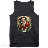 Christmas Spirit Santa Illustration Tank Top thumb 0