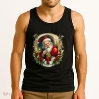 Christmas Spirit Santa Illustration Tank Top thumb 3