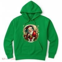 Christmas Spirit Santa Illustration Hoodie thumb 0