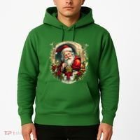 Christmas Spirit Santa Illustration Hoodie thumb 2