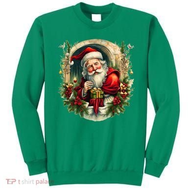 Christmas Spirit Santa Illustration Sweatshirt