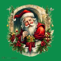 Christmas Spirit Santa Illustration Sweatshirt thumb 3