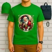Christmas Spirit Santa Illustration T-Shirt thumb 6