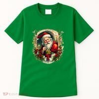 Christmas Spirit Santa Illustration Tall T-Shirt thumb 0