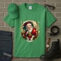 Christmas Spirit Santa Illustration Tall T-Shirt thumb 3