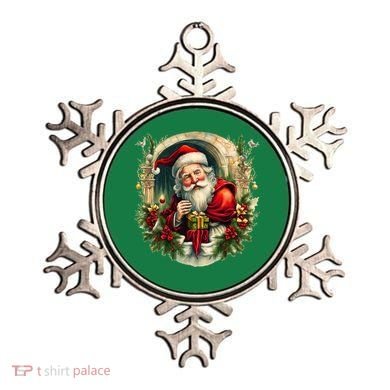 Christmas Spirit Santa Illustration Ornament