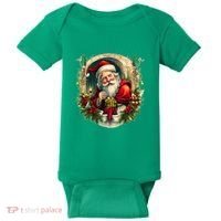 Christmas Spirit Santa Illustration Baby Bodysuit thumb 0