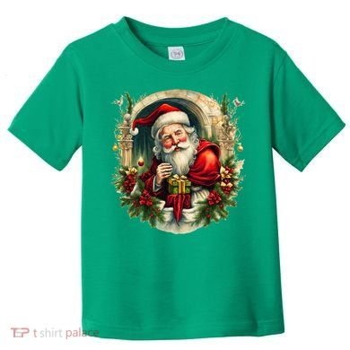 Christmas Spirit Santa Illustration Toddler T-Shirt