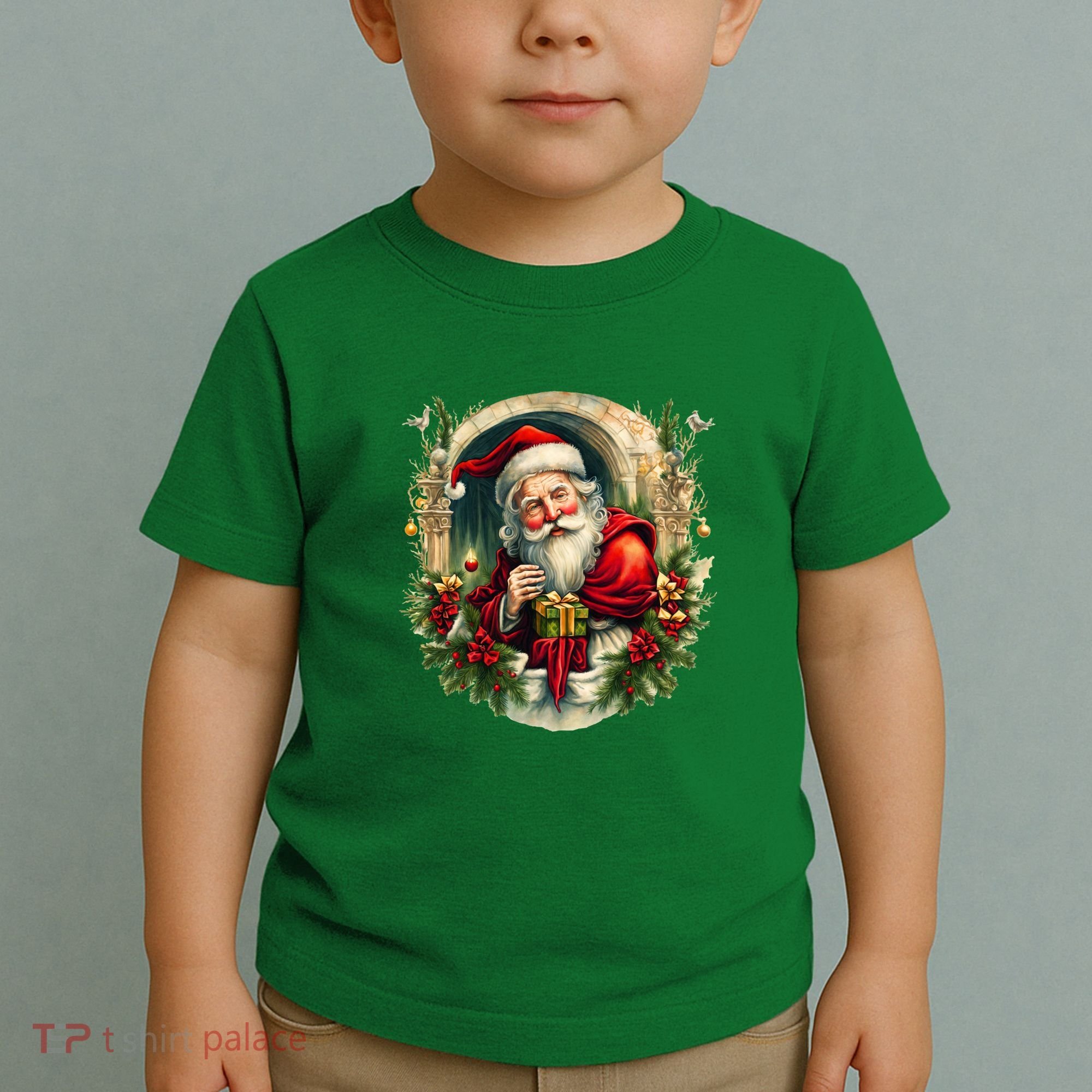 Christmas Spirit Santa Illustration Toddler T-Shirt