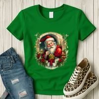 Christmas Spirit Santa Illustration Women's T-Shirt thumb 3