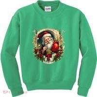 Christmas Spirit Santa Illustration Kids Sweatshirt thumb 0