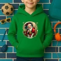 Christmas Spirit Santa Illustration Kids Hoodie thumb 2