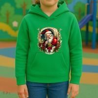 Christmas Spirit Santa Illustration Kids Hoodie thumb 3