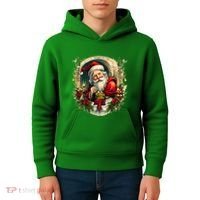 Christmas Spirit Santa Illustration Kids Hoodie thumb 4