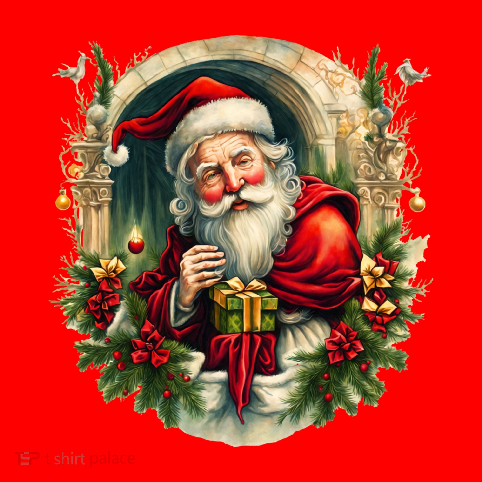 Christmas Spirit Santa Illustration Santa Hat