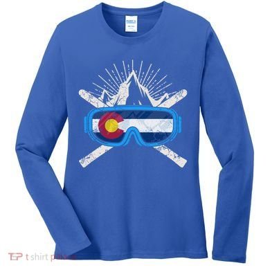 Colorado Skiing Ski Cute Gift Hooded Gift Women's Long Sleeve Shirt