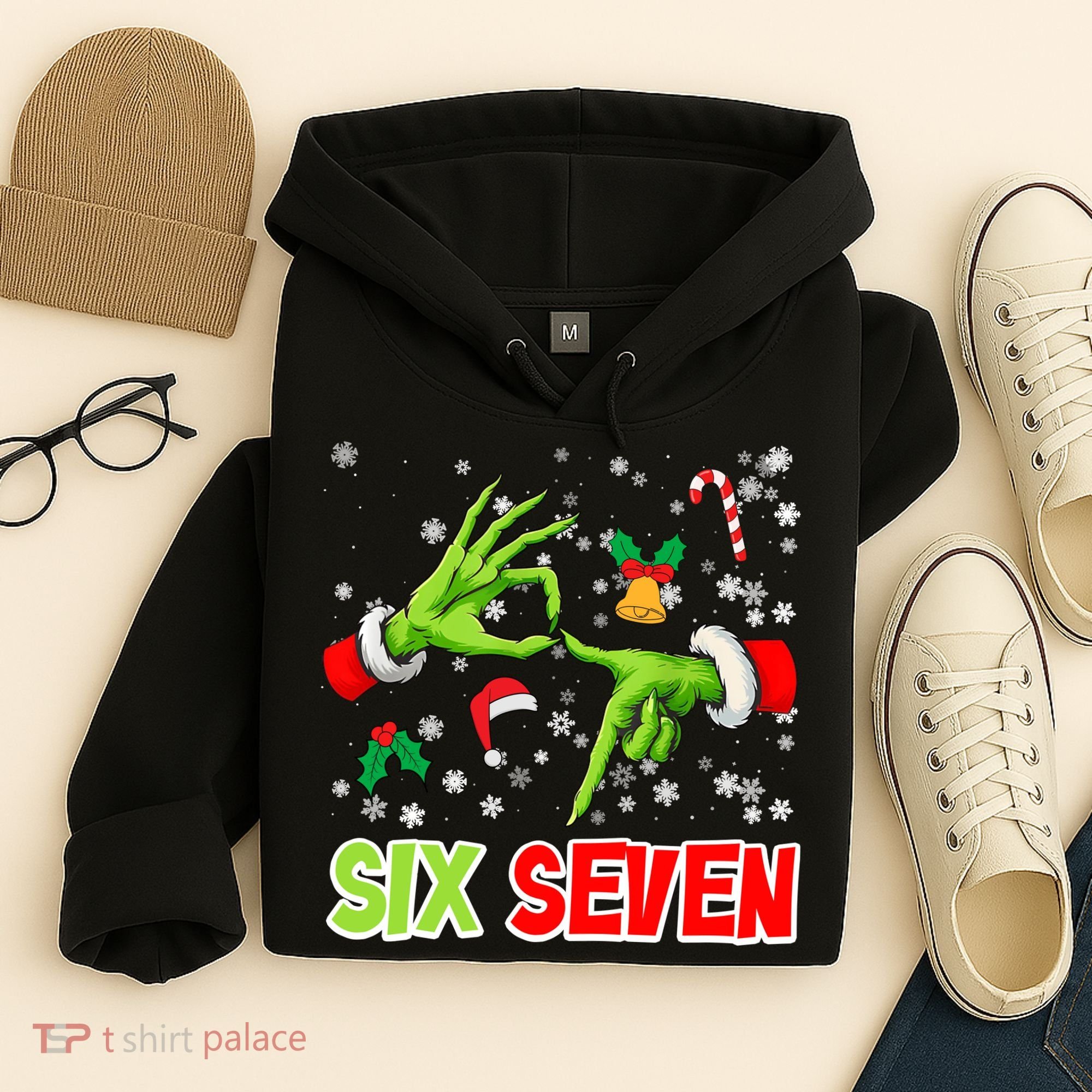 Christmas Six Seven 67 Funny Meme 6 7 Xmas Hoodie