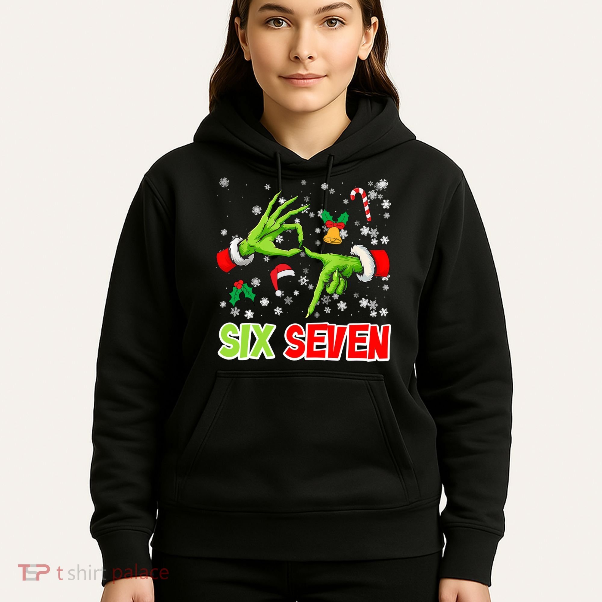 Christmas Six Seven 67 Funny Meme 6 7 Xmas Hoodie