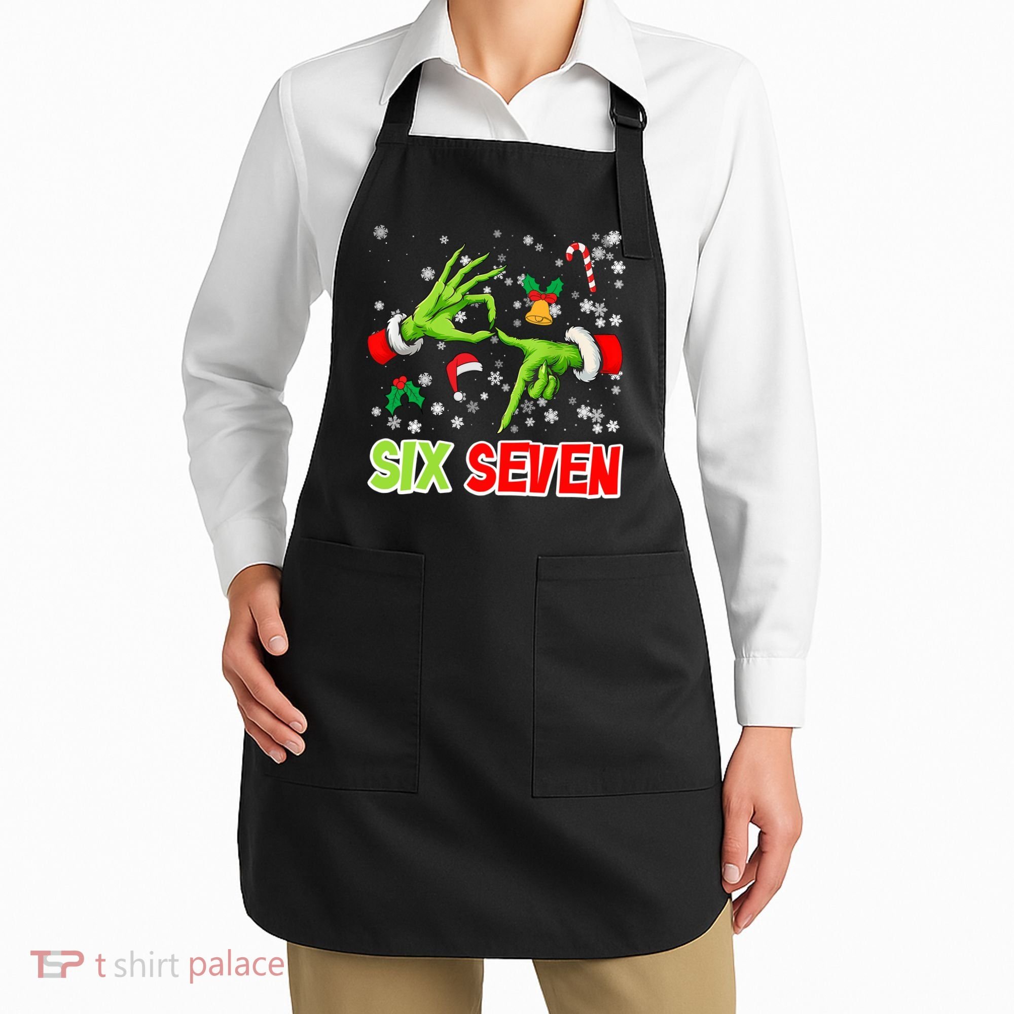 Christmas Six Seven 67 Funny Meme 6 7 Xmas Apron