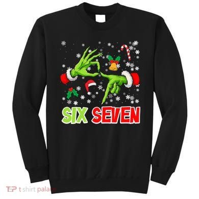 Christmas Six Seven 67 Funny Meme 6 7 Xmas Sweatshirt