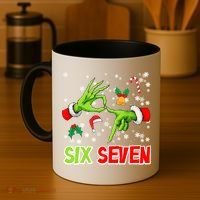 Christmas Six Seven 67 Funny Meme 6 7 Xmas Coffee Mug thumb 4