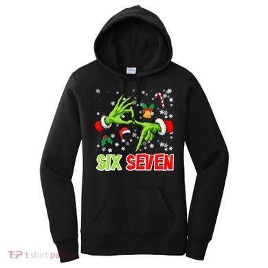 Christmas Six Seven 67 Funny Meme 6 7 Xmas Women's Hoodie
