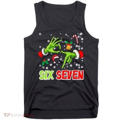 Christmas Six Seven 67 Funny Meme 6 7 Xmas Tank Top