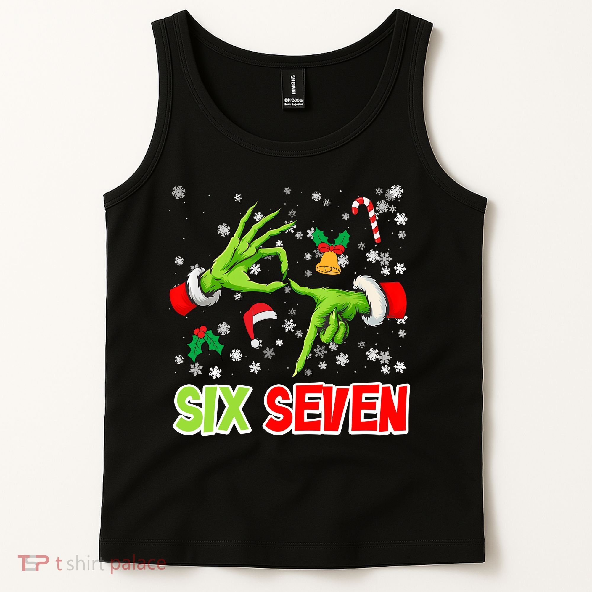 Christmas Six Seven 67 Funny Meme 6 7 Xmas Tank Top