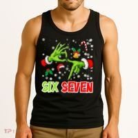 Christmas Six Seven 67 Funny Meme 6 7 Xmas Tank Top thumb 3