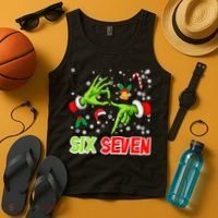 Christmas Six Seven 67 Funny Meme 6 7 Xmas Tank Top thumb 4