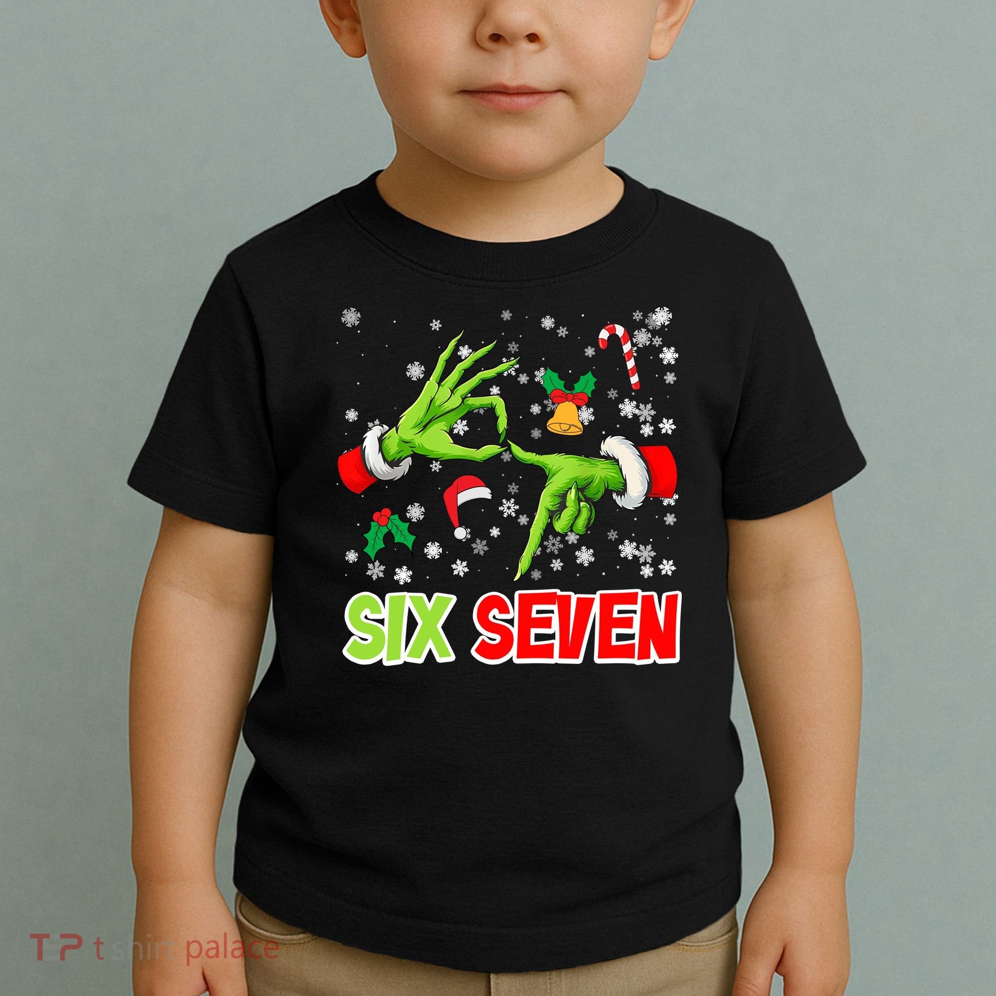 Christmas Six Seven 67 Funny Meme 6 7 Xmas Toddler T-Shirt