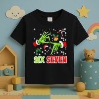 Christmas Six Seven 67 Funny Meme 6 7 Xmas Toddler T-Shirt thumb 3