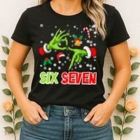Christmas Six Seven 67 Funny Meme 6 7 Xmas Women's T-Shirt thumb 2