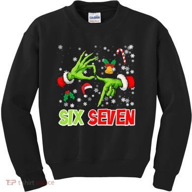 Christmas Six Seven 67 Funny Meme 6 7 Xmas Kids Sweatshirt