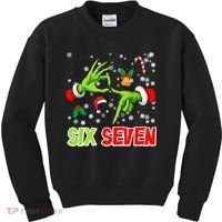 Christmas Six Seven 67 Funny Meme 6 7 Xmas Kids Sweatshirt thumb 0
