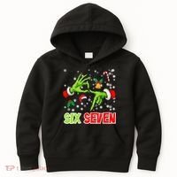 Christmas Six Seven 67 Funny Meme 6 7 Xmas Kids Hoodie thumb 0