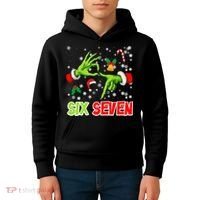 Christmas Six Seven 67 Funny Meme 6 7 Xmas Kids Hoodie thumb 4
