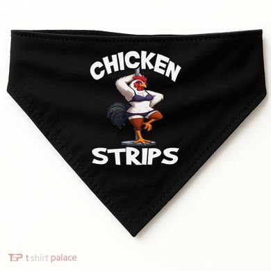 Chicken Strips Stripping Chicken USA-Made Doggie Bandana