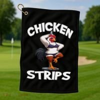Chicken Strips Stripping Chicken Golf Towel thumb 1