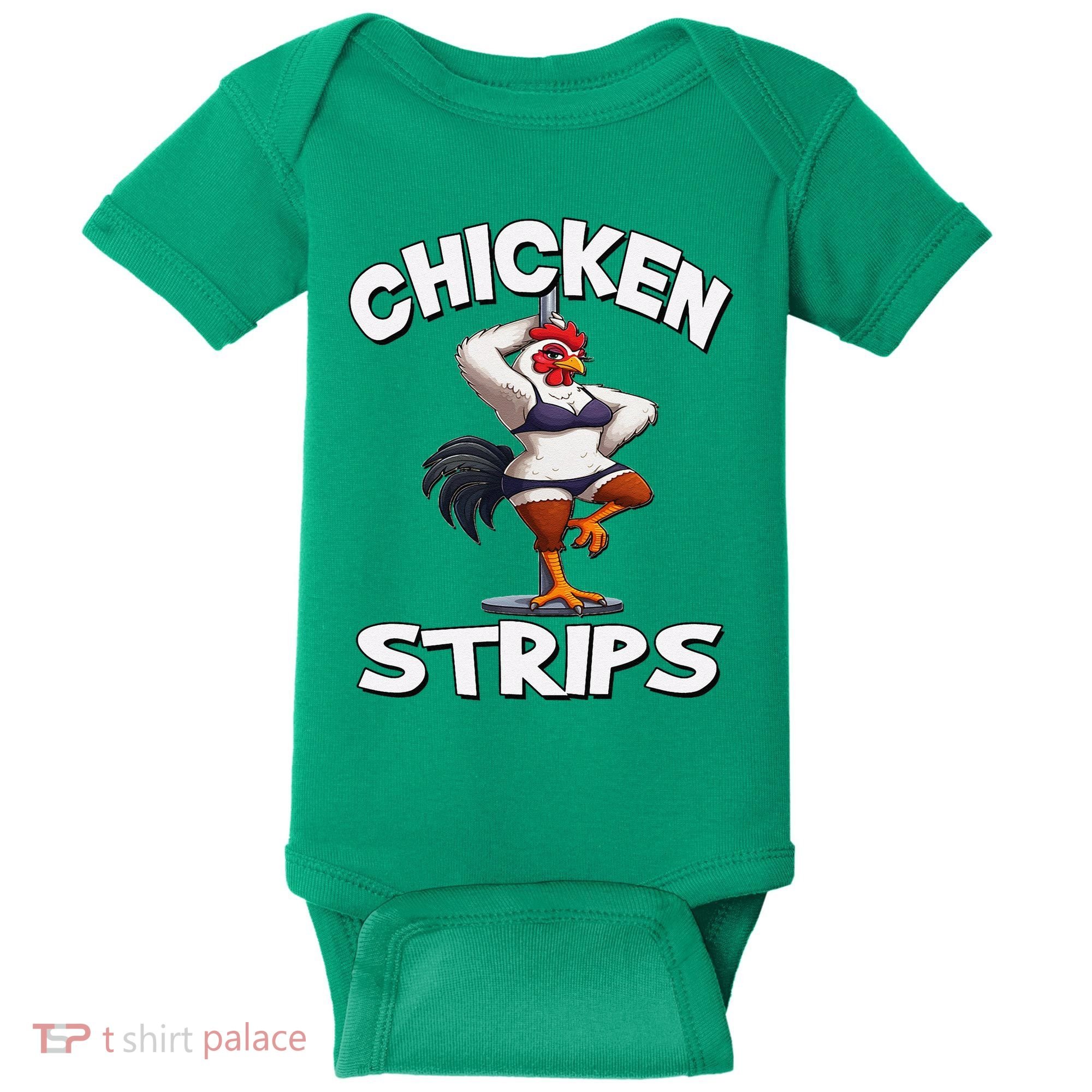 Chicken Strips Stripping Chicken Baby Bodysuit