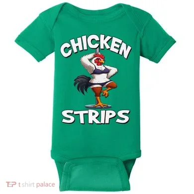Chicken Strips Stripping Chicken Baby Bodysuit