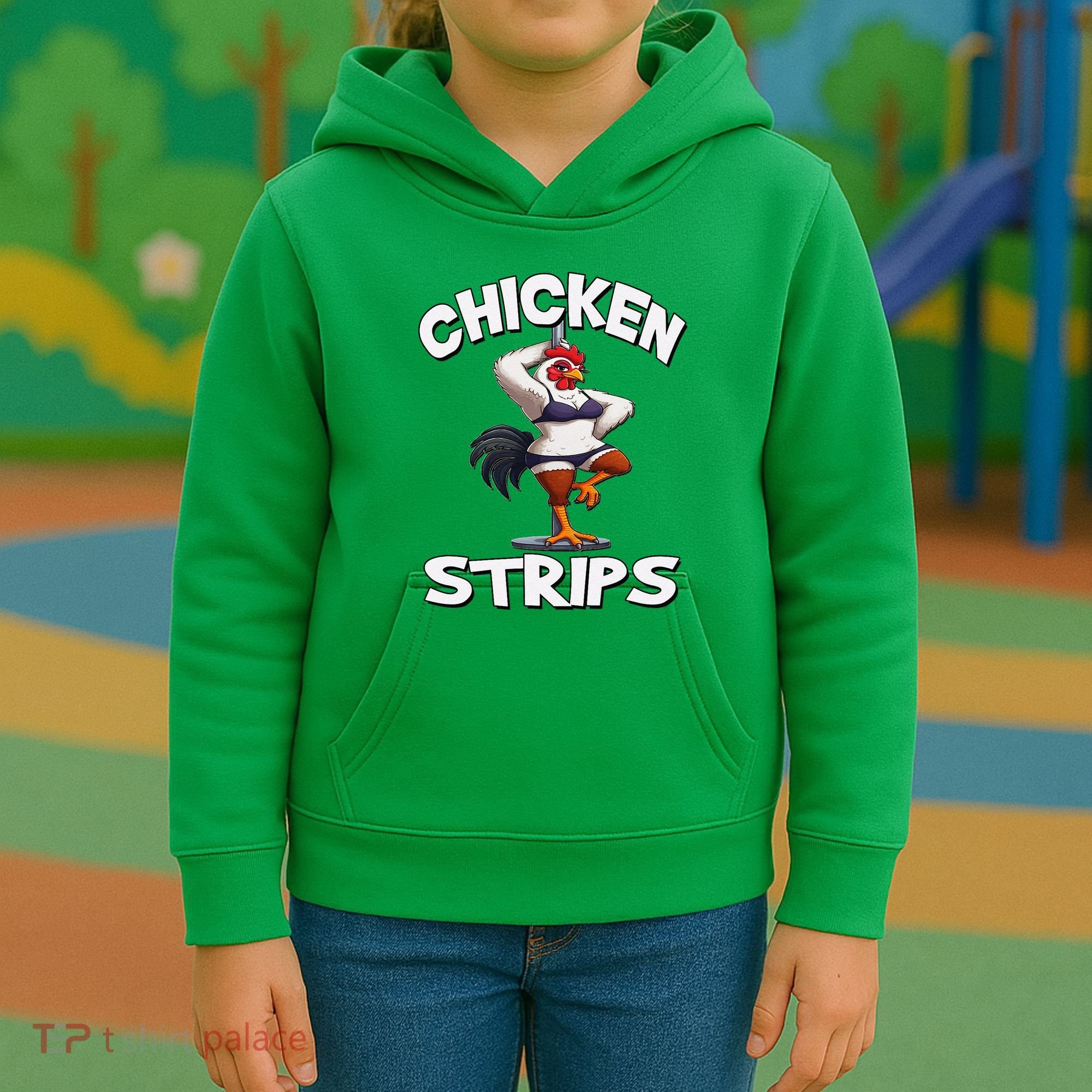 Chicken Strips Stripping Chicken Kids Hoodie