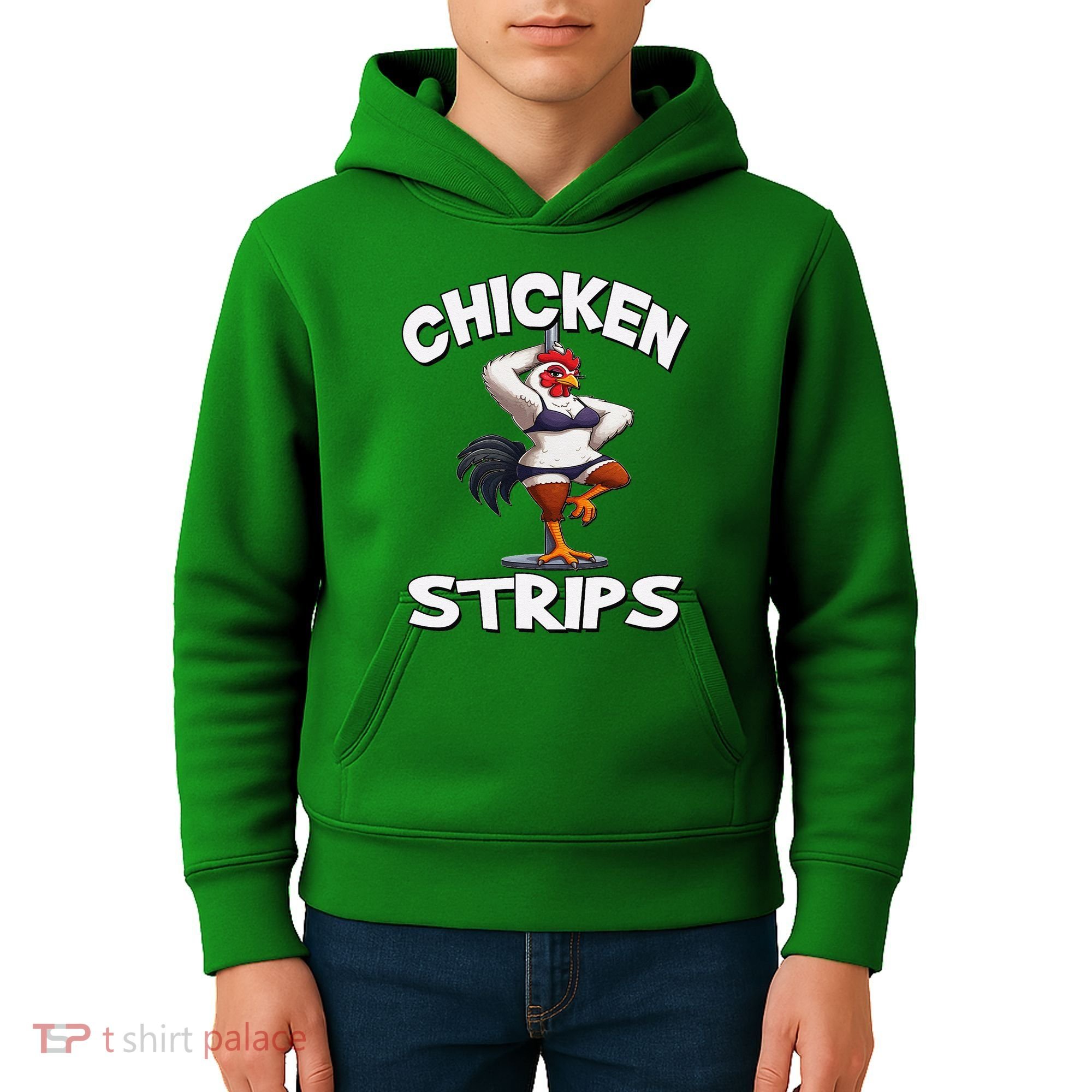 Chicken Strips Stripping Chicken Kids Hoodie