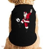 Christmas Santa Soccer Shirts Soccer Lover And Santa Lover TShirt Doggie Tank thumb 0