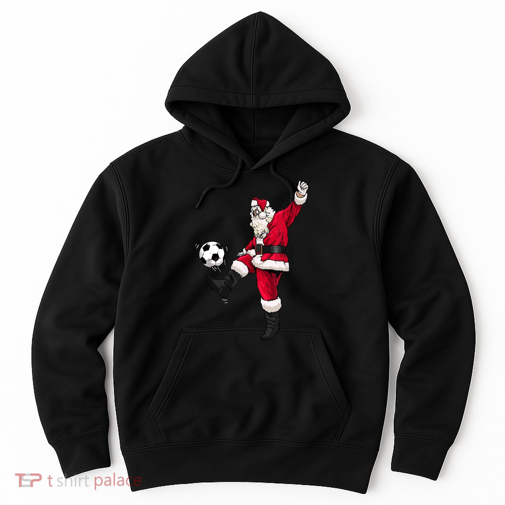 Christmas Santa Soccer Shirts Soccer Lover And Santa Lover TShirt Hoodie