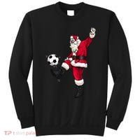 Christmas Santa Soccer Shirts Soccer Lover And Santa Lover TShirt Sweatshirt thumb 0